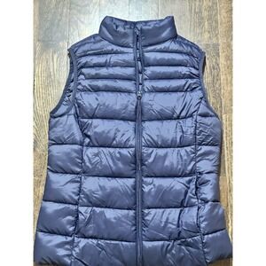 Rokka‎ & Rolla Women's S Quilted Full Zip Puffer Vest Side Pockets Lightweight